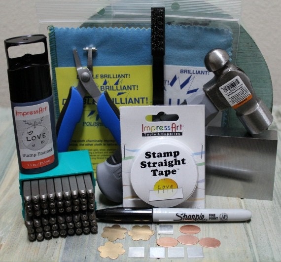 Metal Stamp Kit Jewelry Making and Metal Stamping Tools Steel Stamp Kit  Metal Kit SG-K1 