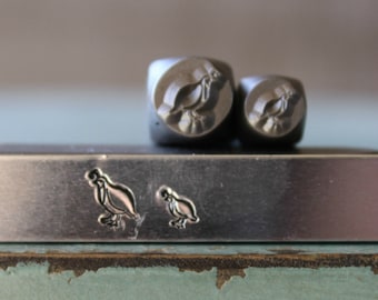 6mm and 4mm Mama and Baby Quail DIY Jewelry Making Metal Design 2 Stamp Set - Stamping Kit, Tools, Press, Machine & Supplies - SGCH-379378