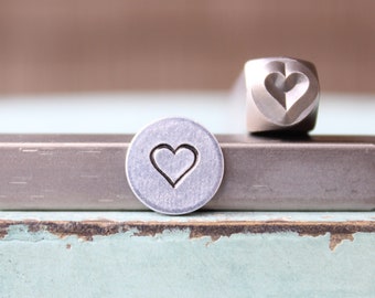 6mm Heart Metal Design Stamp - Metal Stamp - Metal Stamping and Jewelry Tool - SGCH-575