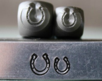 5mm and 4mm Horseshoe Metal Design 2 Stamp Set - Metal Stamp - Metal Stamping and Jewelry Tool - SGCH-302303