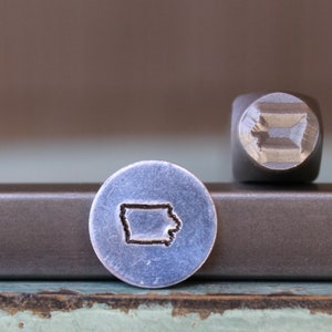 Supply Guy 6mm Iowa Metal Design Stamp - US State Metal Stamp - Metal Stamping and Jewelry Tool - SGCH-337
