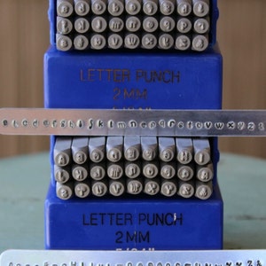 Juego de letras del alfabeto de combinación de fuentes Verona de 2 mm - Juego de sellos de metal - Herramienta de estampado de joyas y metal - SGE-9UL