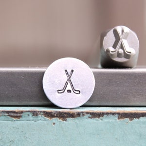Supply Guy 6mm Hockey Sticks Metal Design Stamp - Metal Stamp - Metal Stamping and Jewelry Tool - SGCH-526