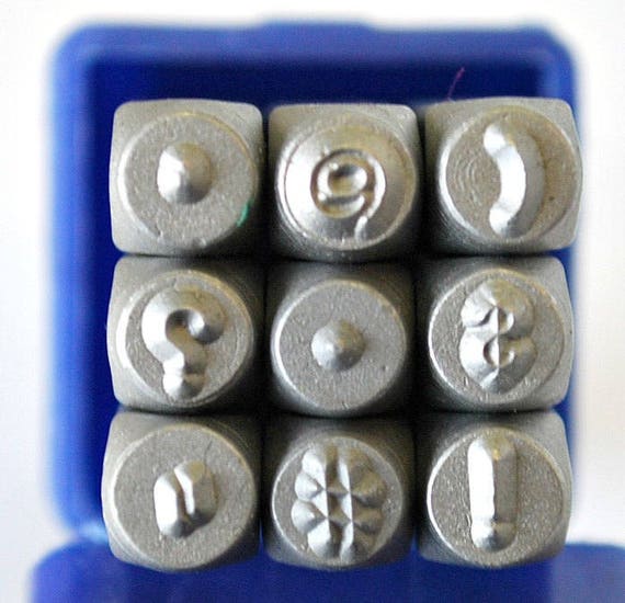 Punctuation DIY Jewelry Making Metal Design 9 Stamp Set - Stamping Kit, Tools, Press, Machine & Supplies - SGCH-PUN