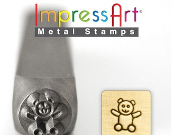 Impress Art 6mm Teddy Bear Metal Design Stamp - Metal Stamp - Metal Stamping and Jewelry Tool -  SGSC155-B-6mm