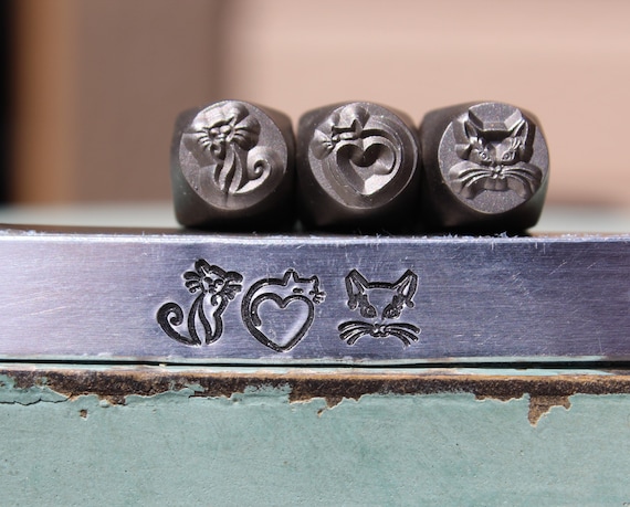 Brand New 6mm Cat Lover Metal Design 3 Stamp Set - Metal Stamp - Metal  Stamping and Jewelry Tool - SGCH-562375129