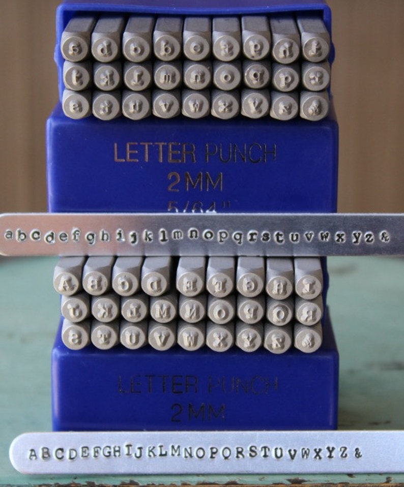 2mm Typewriter Font Metal Stamp Combination Set - Metal Jewelry Stamp ...
