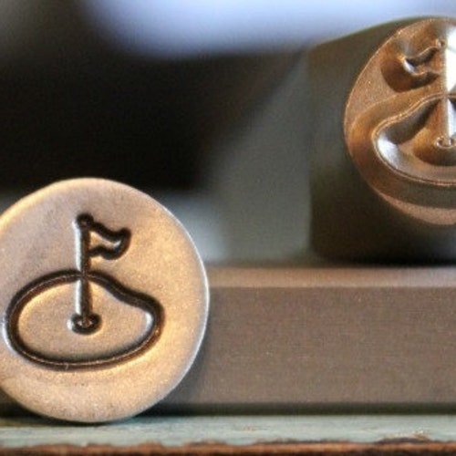 8mm Golf Green Metal Design Stamp Metal Stamp Metal Etsy