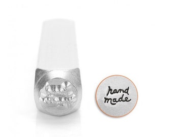 Impress Art 6mm "Hand Made" Word Metal Design Stamp - Metal Stamp - Metal Stamping and Jewelry Tool - SGSC1516-F-6mm/SCS150052