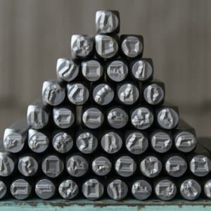 Supply Guy 6mm (1/4&quot;) US State 50 Stamp Set - Jewelry Metal Stamps - Metal Jewelry and Stamping Tool - SGCH-State6mm