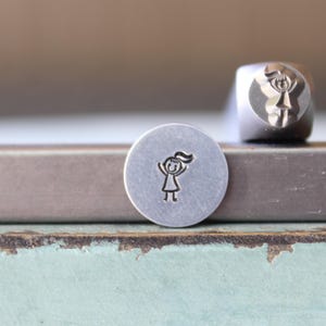 Supply Guy 6mm Girl Metal Design Stamp - Metal Stamp - Metal Stamping and Jewelry Tool - SGCH-584