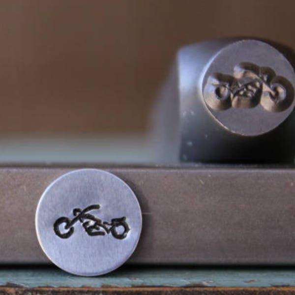 Motorcycle Metal Stamp Etsy