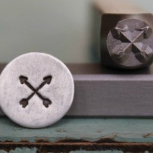 5mm Crossing Arrows DIY Jewelry Making Metal Design Stamp - Stamping Kit, Tools, Press, Machine & Supplies - SGCH-13