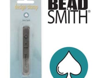 Beadsmith 6mm Spade Card Metal Design Stamp - Metal Stamp - Metal Stamping and Jewelry Tool - SGLPSD63