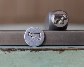 Brand New 8mm Cow Metal Design Stamp - Metal Stamp - Metal Stamping and Jewelry Tool - SGCH-459