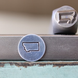 Supply Guy 8mm Montana Metal Design Stamp - US State Metal Stamp - Metal Stamping and Jewelry Tool - SGCH-MT