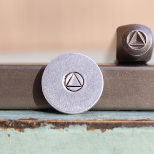 Supply Guy 4mm Recovery Symbol Metal Design Stamp - Metal Stamp - Metal Stamping and Jewelry Tool - SGCH-490