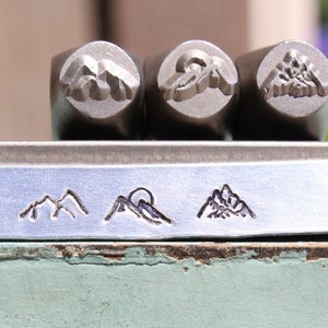 Brand New 8mm Mountain Range Metal Design 3 Stamp Set - Metal Stamp - Metal Stamping and Jewelry Tool - SGCH-268374539