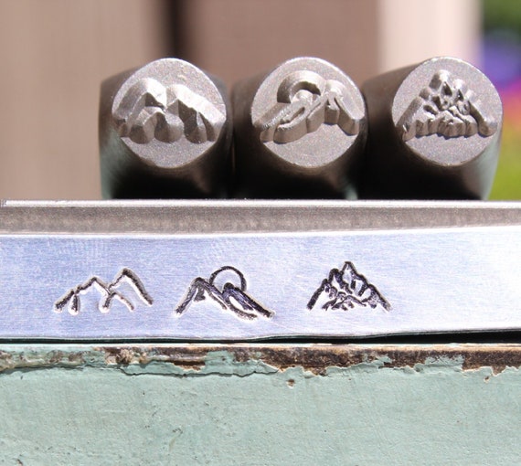 MOUNTAIN METAL STAMP || Mountain Metal Die || Metal Stamps || Jewelry Punch  Stamp | Steel Stamp | Tiny Metal Stamp