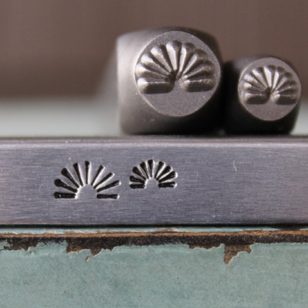 Brand New 7mm and 5mm Indian Sunrays Metal Design 2 Stamp Set - Metal Stamp - Metal Stamping and Jewelry Tool - SGCH-455454