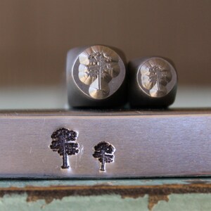 Supply Guy 4mm and 6mm Tree Metal Design 2 Stamp Set - Metal Stamp - Metal Stamping and Jewelry Tool - SGCH-402403