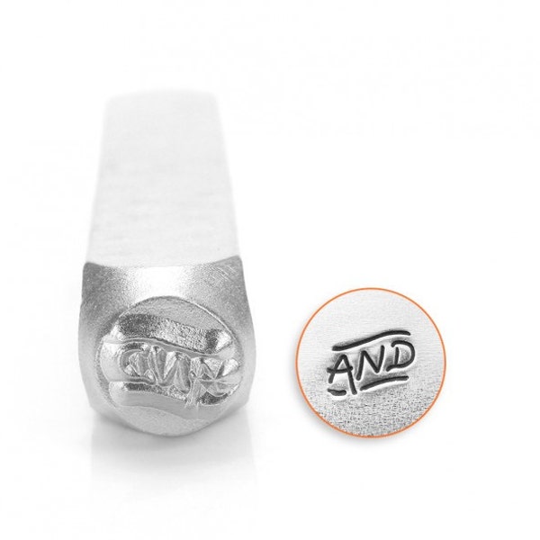Impress Art 6mm "And" Word Metal Design Stamp - Metal Stamp - Metal Stamping and Jewelry Tool - SGSC1510-AI-6mm