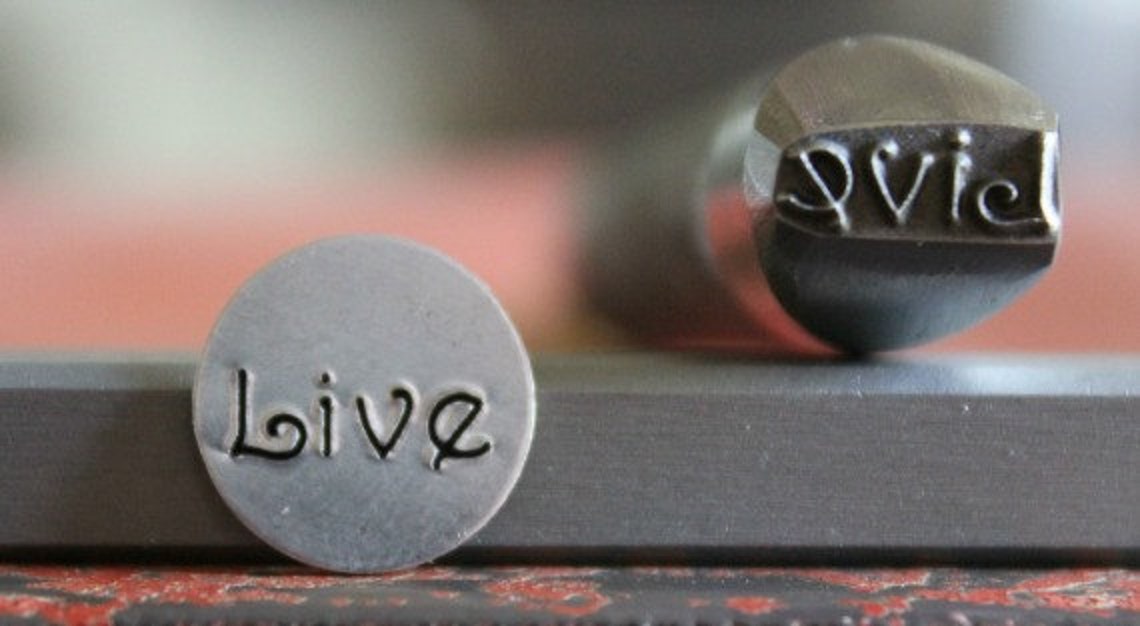 Advantage Series Live Word Metal Design Stamp - Made in the USA ...