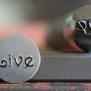 Advantage Series Live Word Metal Design Stamp - Made In The USA - Available In 2 Different Sizes - For use on Stainless Steel- SGAD-35