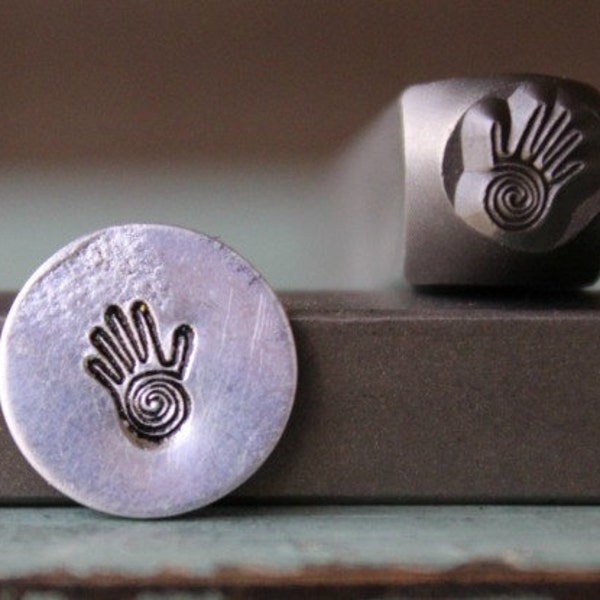 Brand New 6mm Healing Symbol (Hand of Miriam) Metal Design Stamp - Metal Stamp - Metal Stamping and Jewelry Tool - SGCH-118