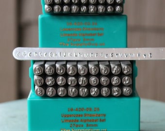 3MM Typewriter Font Combination Metal Alphabet Letter Stamp Set - Metal  Letter Stamps-Metal Stamping and Jewelry Tool - SGE-3UL