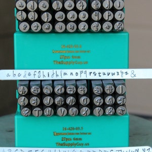 6mm Typewriter Font Metal Letter Alphabet Stamp Combination Set - SGCSE-16UL