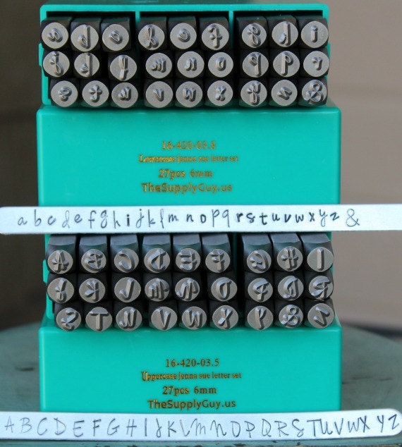 6MM Typewriter Font Combination Alphabet Letter Stamp Set Metal Stamp Set  Jewelry and Metal Stamping Tool SGE-16UL 