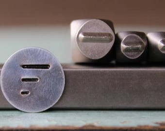 Supply Guy 3 stempel (1 mm, 3 mm en 5 mm) rechte lijn metalen ontwerpstempelset - metalen stempel - metalen stempelgereedschap - SGCH-LineSet