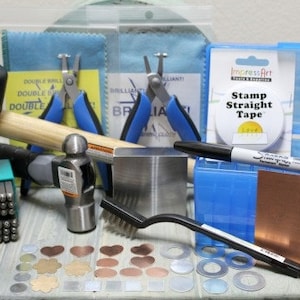 Beginner Metal Stamping Kit Metal Stamp Jewelry Kit Metal Stamping Mdkit1 