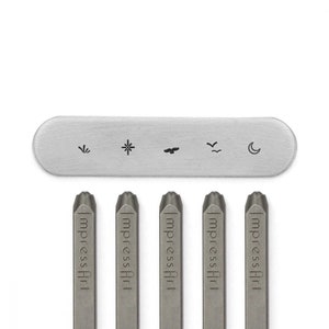 Impress Art Scene Building 2 Metal Design 5 Stamp Set - Metal Stamp - Metal Stamping and Jewelry Tool - SGS160026