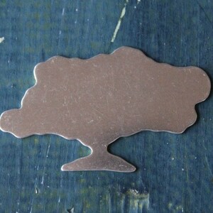 Aluminium arbre de vie 18G Stamping blanc - 2,25 &quot;x 1.25&quot; épais calibre Stamping blanc - 1 par paquet - Made in USA - SG-E-003