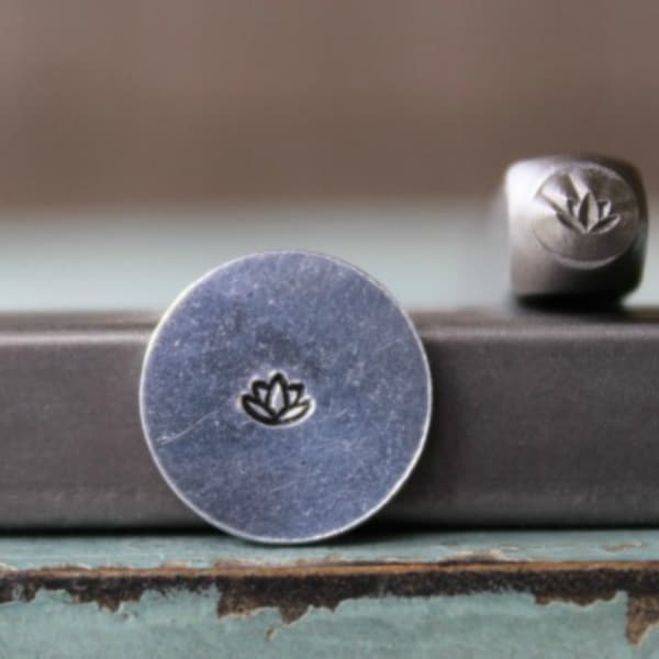 3mm Mini Lotus Flower DIY Jewelry Making Metal Design Stamp - Stamping Kit, Tools, Press, Machine & Supplies - SGCH-321