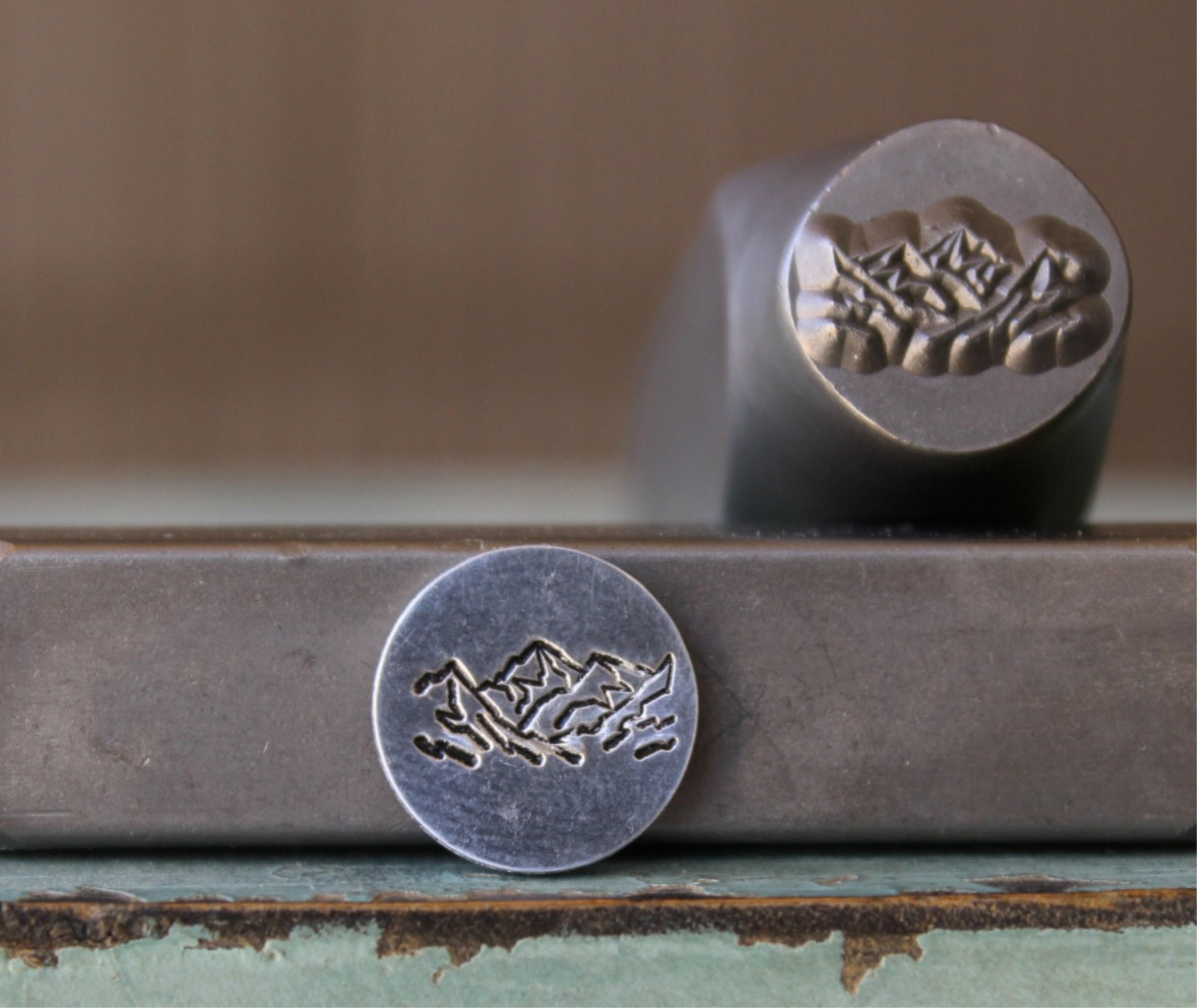 MOUNTAIN METAL STAMP || Mountain Metal Die || Metal Stamps || Jewelry Punch  Stamp | Steel Stamp | Tiny Metal Stamp