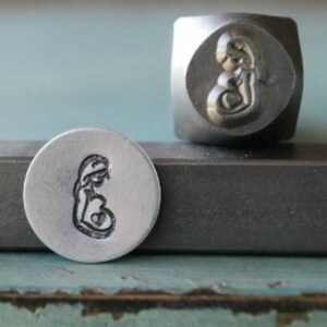 Supply Guy 8mm Pregnant Mother and Child Metal Design Stamp - Metal Stamp - Metal Stamping and Jewelry Tool - SGCH-49