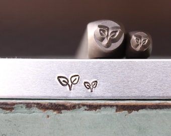 Brand New 3mm and 5mm Twin Leaves Metal Design 2 Stamp Set - Metal Stamp - Metal Stamping and Jewelry Tool - SGCH-503504