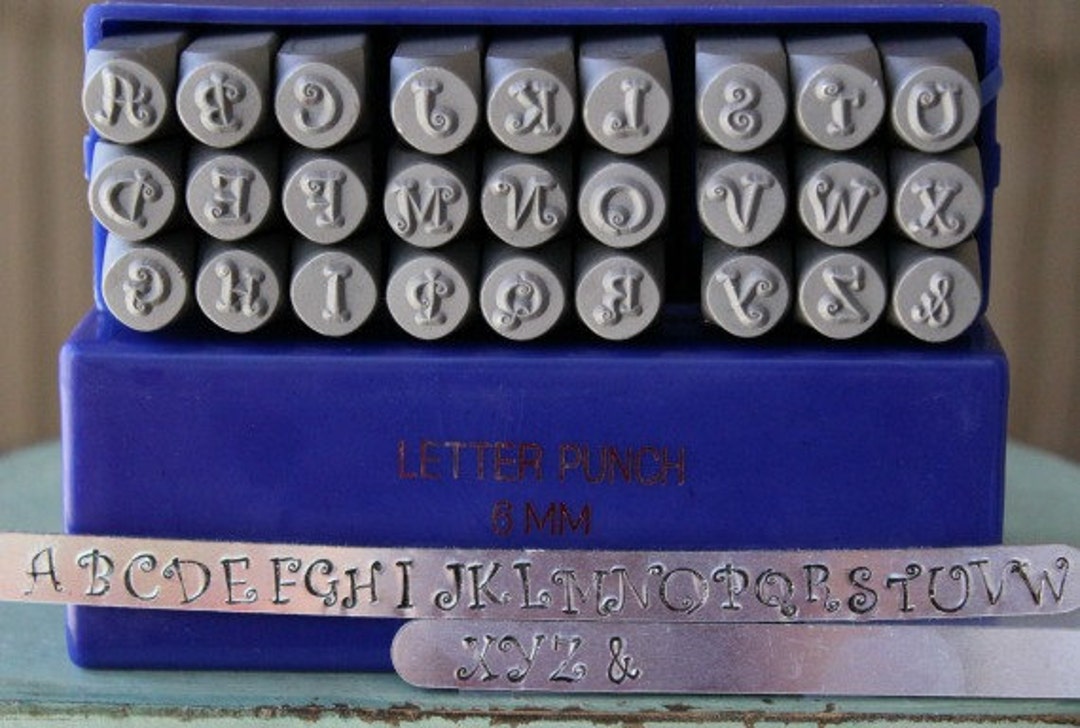 Single Letter Uppercase Typewriter Font 6mm LARGE- Steel Stamps for Metal  -1/4 inch by Metal Supply Chick-Pick Letter