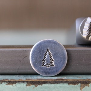 Supply Guy 6mm Wilderness Pine Tree Metal Design Stamp - Metal Stamp - Metal Stamping and Jewelry Tool - SGCH-405