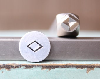 6 mm diamanten stempel DIY sieraden maken metalen ontwerpstempel - Stempelset, gereedschap, pers, machine en benodigdheden - SGCH564
