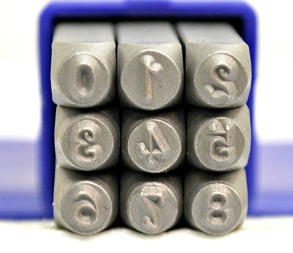 Script letters, steel stamps, 3mm size, jewelry stamping, on metal