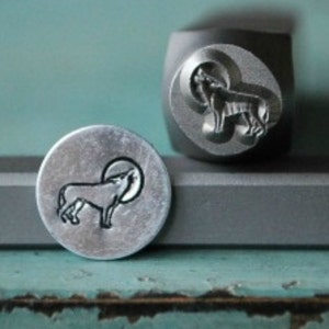 Supply Guy 8mm Wolf Metal Design Stamp - Metal Stamp - Metal Stamping and Jewelry Tool - SGCH-52
