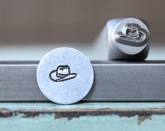 Brand New 6mm Cowboy Hat Metal Design Stamp - Metal Stamp - Metal Stamping and Jewelry Tool - SGCH-465