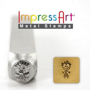 Impress Art 6mm Abby Girl Metal Design Stamp - Metal Stamp - Metal Stamping and Jewelry Tool - SGSC159-R-6mm