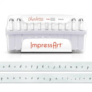 ImpressArt 3mm Charlotte fuente minúscula metal alfabeto letra sello Set-metal Letter-metal estampado y joyería herramienta-SGSC1330A-3MM