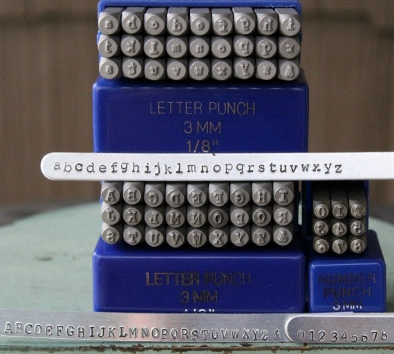 3mm UPPER CASE Typewriter Serif Font Metal Letter Stamp Set by Impressart  Font Similar to Courier 
