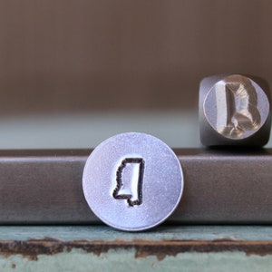 Supply Guy 6mm Mississippi Metal Design Stamp - US State Metal Stamp - Metal Stamping and Jewelry Tool - SGCH-346